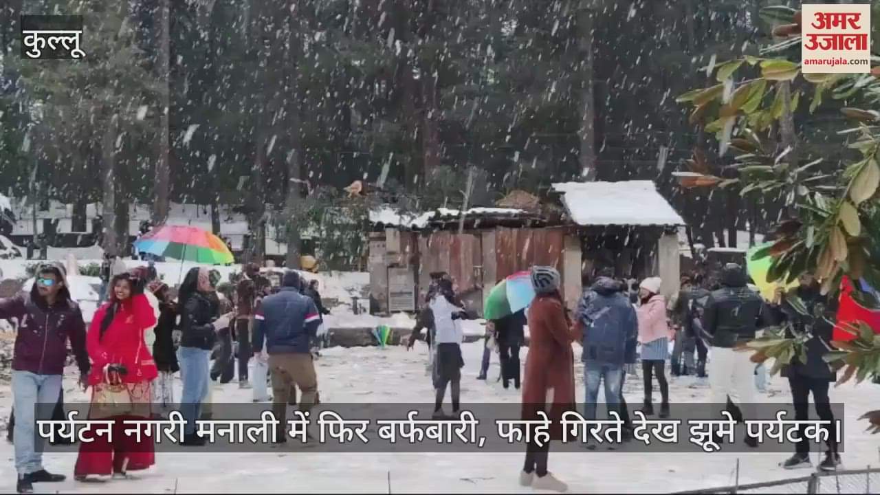 VIDEO : Snowfall again in tourist town Manali, tourists rejoiced seeing the falling snow