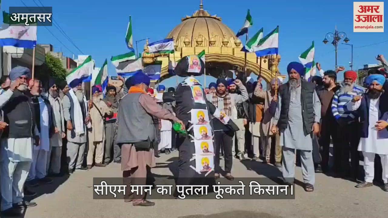 VIDEO : अमृतसर में सीएम मान का पुतला फूंका, पंधेर बोले...