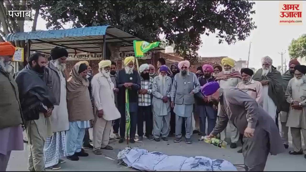 VIDEO : Farmers in Punjab burnt effigies in protest against the action taken against them
