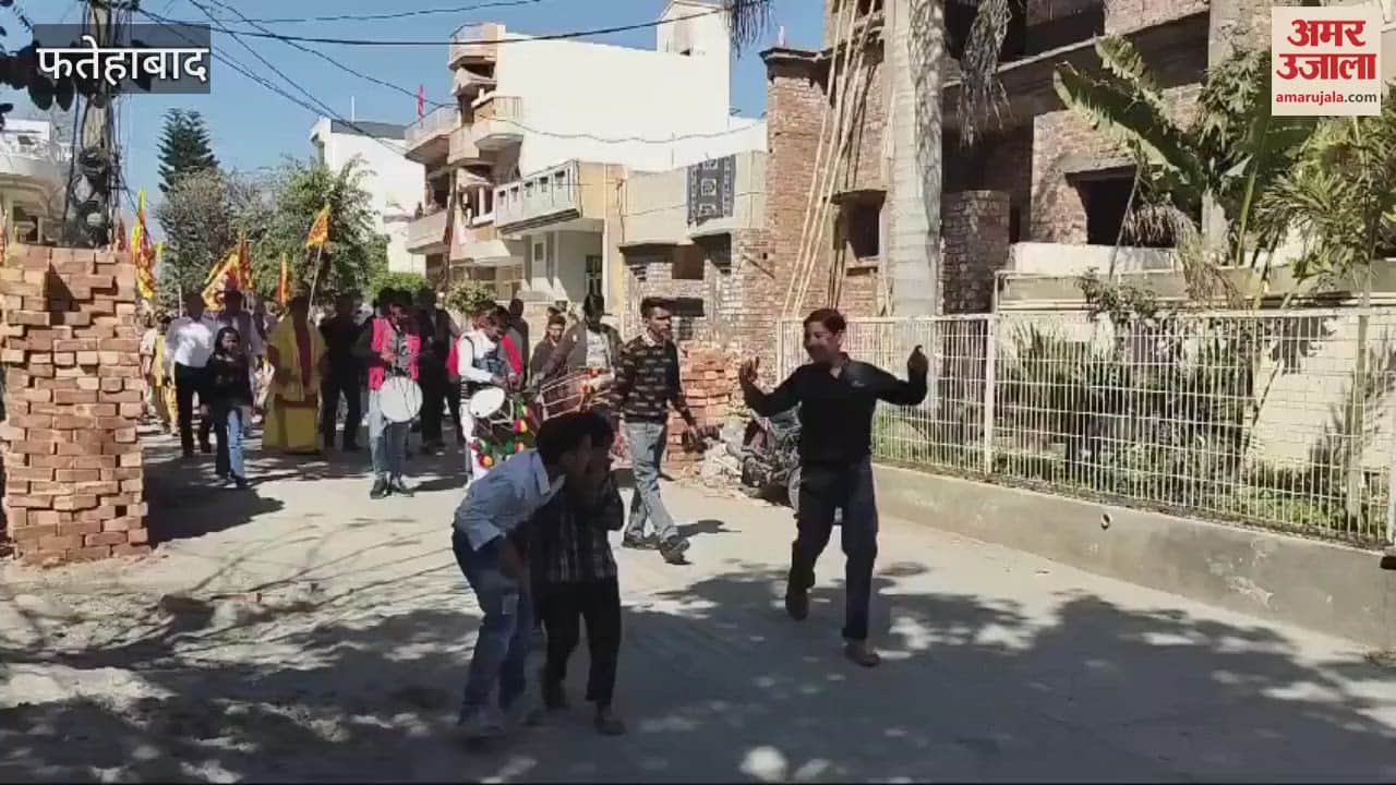 VIDEO : grand procession was taken out for the installation of the idol in Tohana, Fatehabad