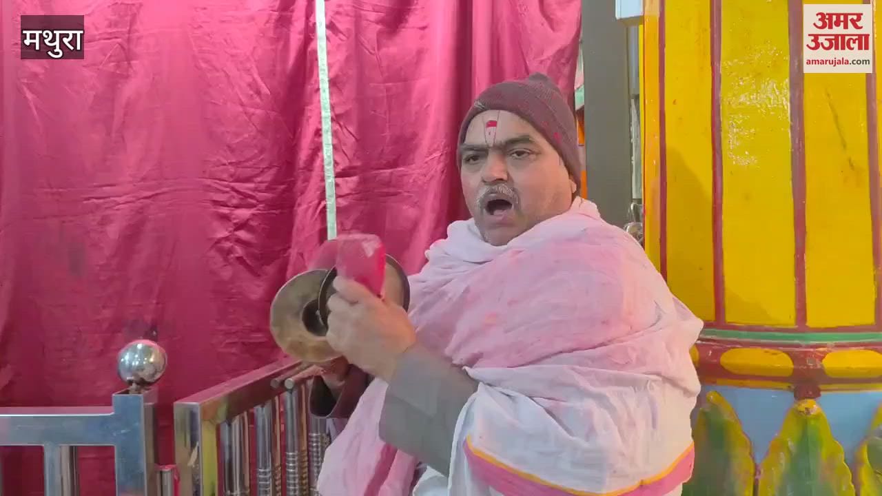VIDEO : Holi Celebration In Dwarkadhish Mandir Mathura