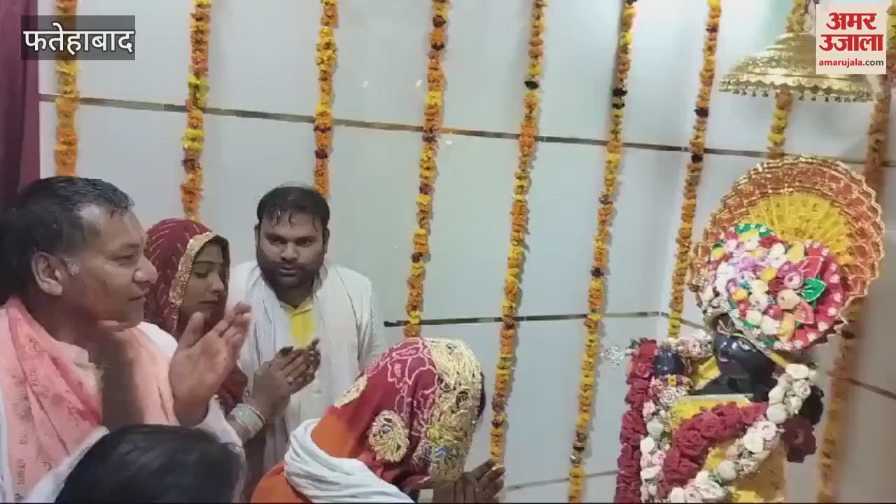 VIDEO : idol of Baba Shyam and Radha Krishna was installed in the ancient Panchmukhi Shiva temple in Tohana, Fatehabad