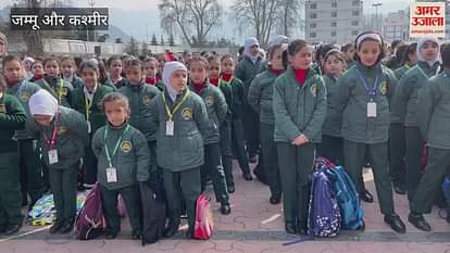 VIDEO : Schools reopened in Kashmir after three months, wave of happiness among students