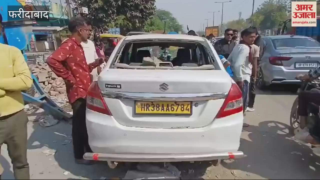 VIDEO : car attacked by miscreants near Faridabad NIT 3