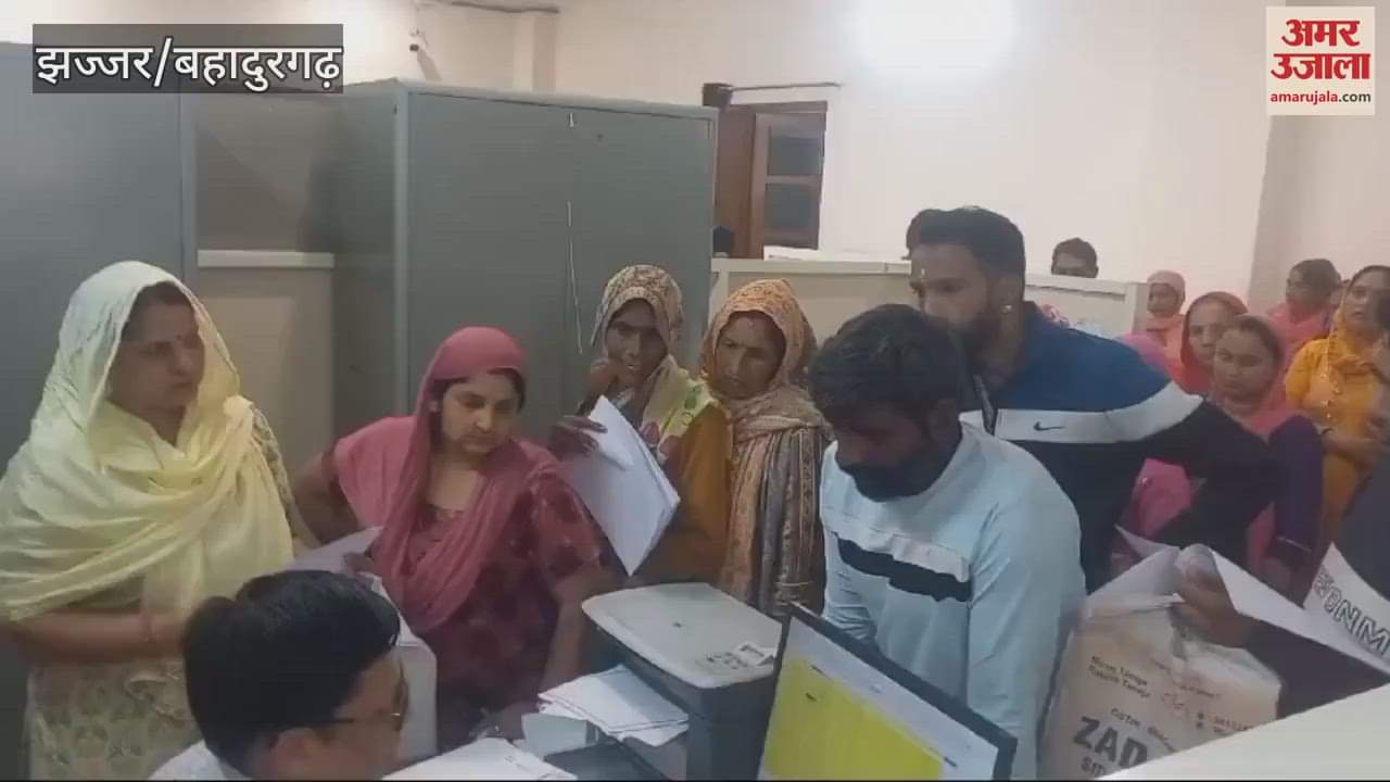 VIDEO : There was a crowd of people submitting forms under CM Housing Scheme in Jhajjar Municipal Council