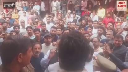 VIDEO : UP: Sadhus and traders came face to face in Shamli, commotion lasted for three hours