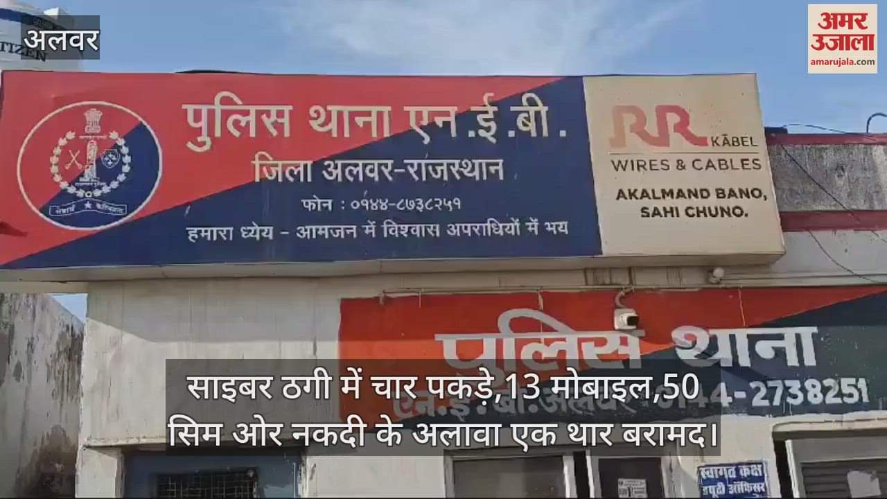 Alwar News Four accused arrested in cyber fraud case more than 20 thousand cash and Thar vehicle seized