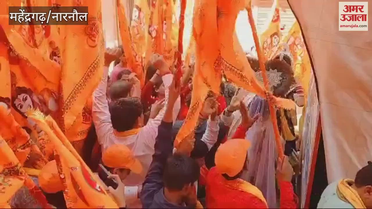 VIDEO : 251 devotees set out on Nishan Yatra from Mahendragarh to Jaitpur Dham