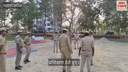 VIDEO : Policemen were given training in riot control and riot drill