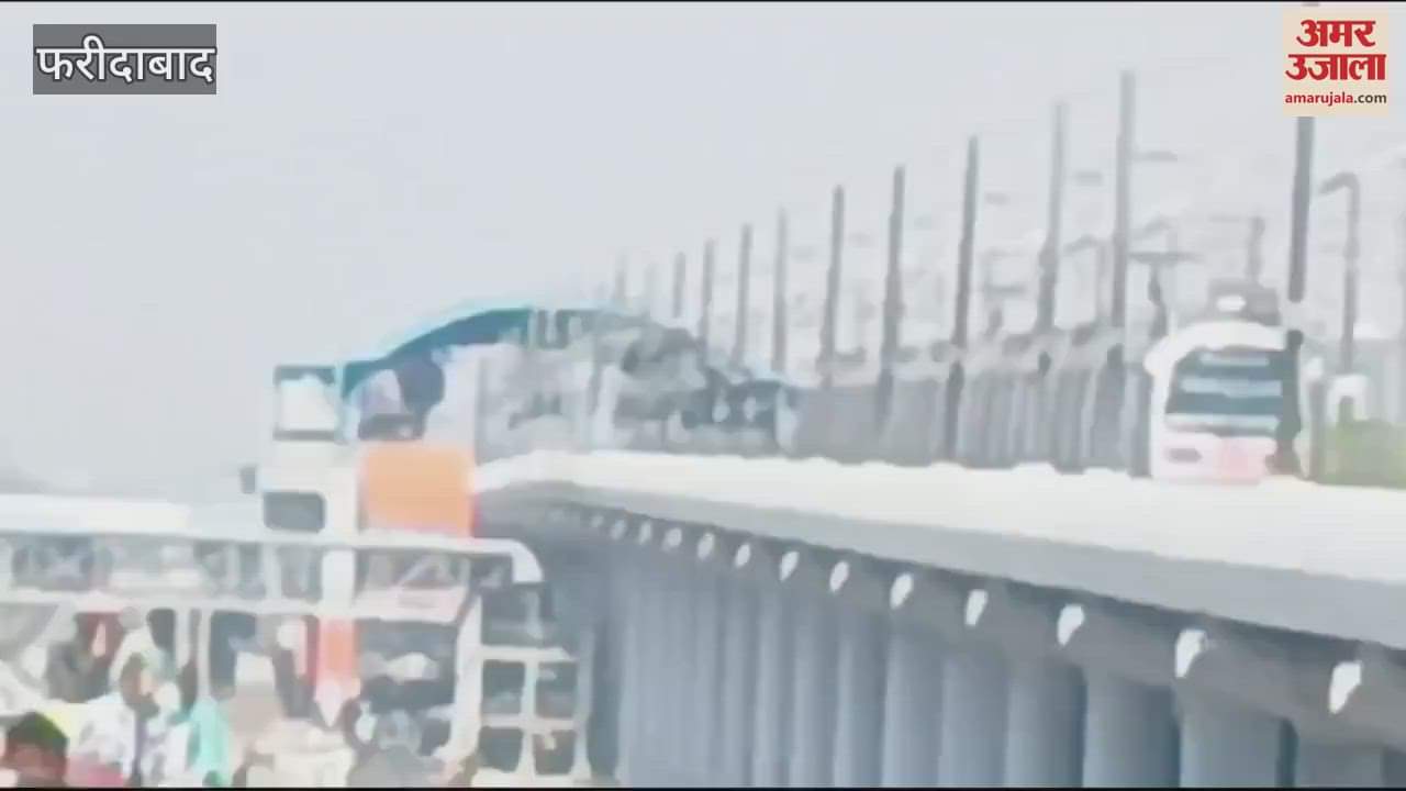 VIDEO : huge jam at Neelam roundabout in Faridabad