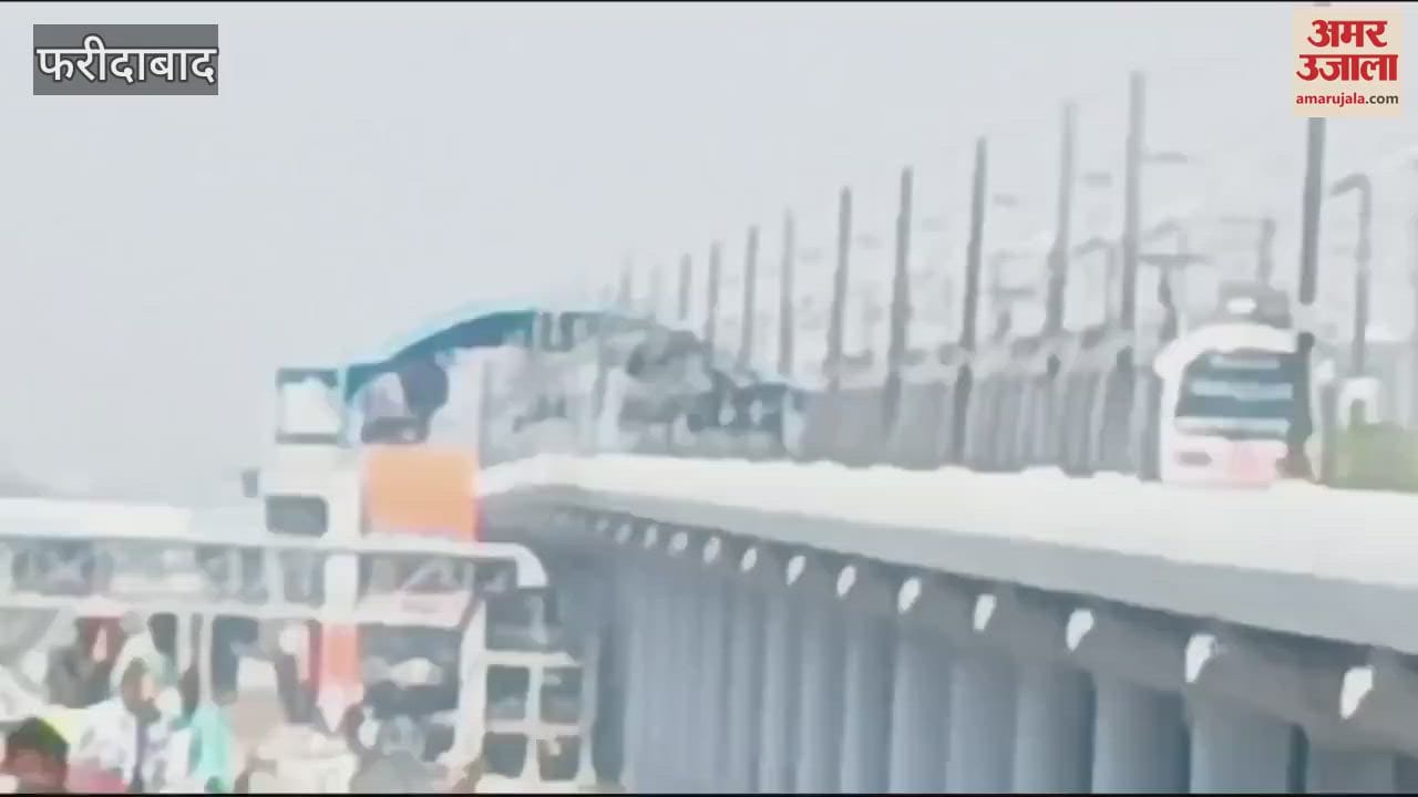 VIDEO : huge jam at Neelam roundabout in Faridabad