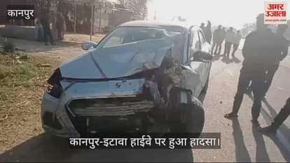 VIDEO : Car collides with truck, elderly woman dies, four people injured