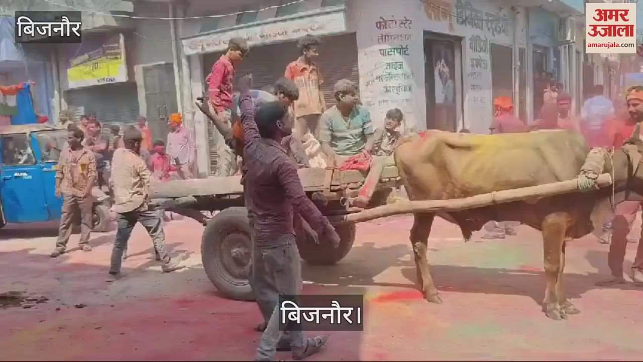 VIDEO : Colours were played on the day of Ekadashi in Afzalgarh of Bijnor, Huriyars took out a colour procession with drums