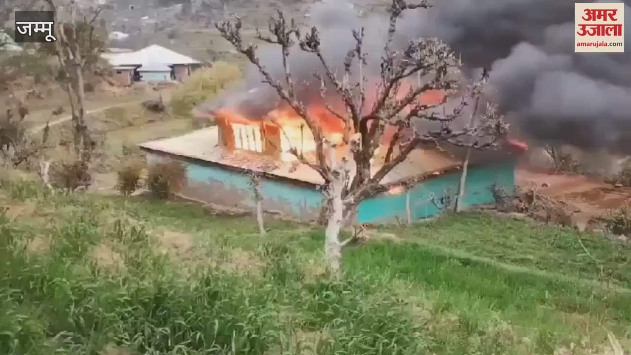 VIDEO : A huge fire broke out in Chalyad village in Chinani, houses burnt to ashes