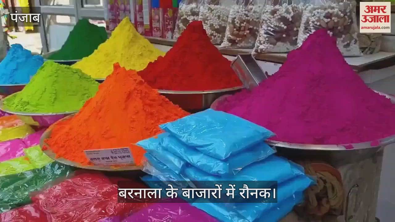 VIDEO : बरनाला में होली पर सजे बाजार, ग्राहकों की भीड़, दुकानदार भी खुश