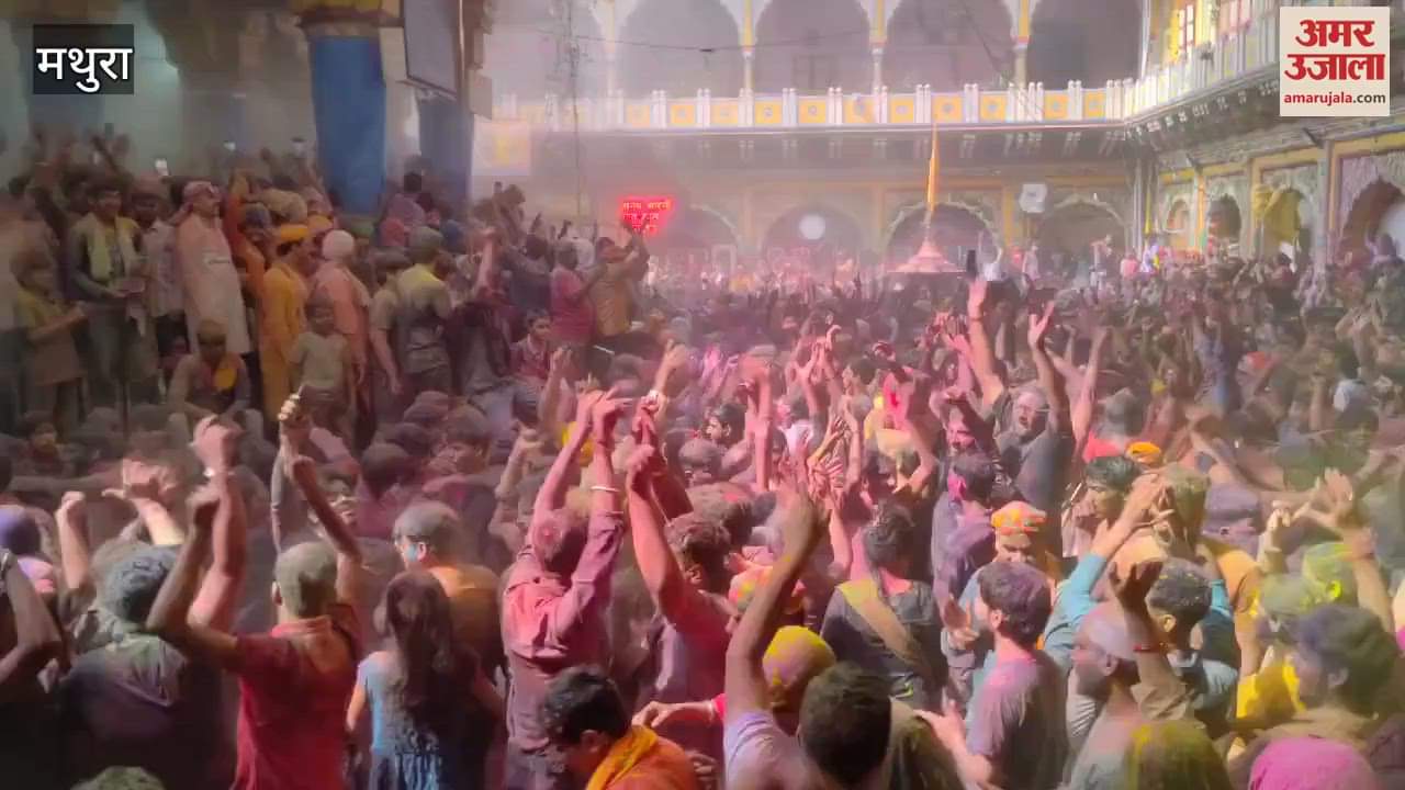 VIDEO : Colours are raining in Dwarkadhish temple you will also be thrilled to see such joy