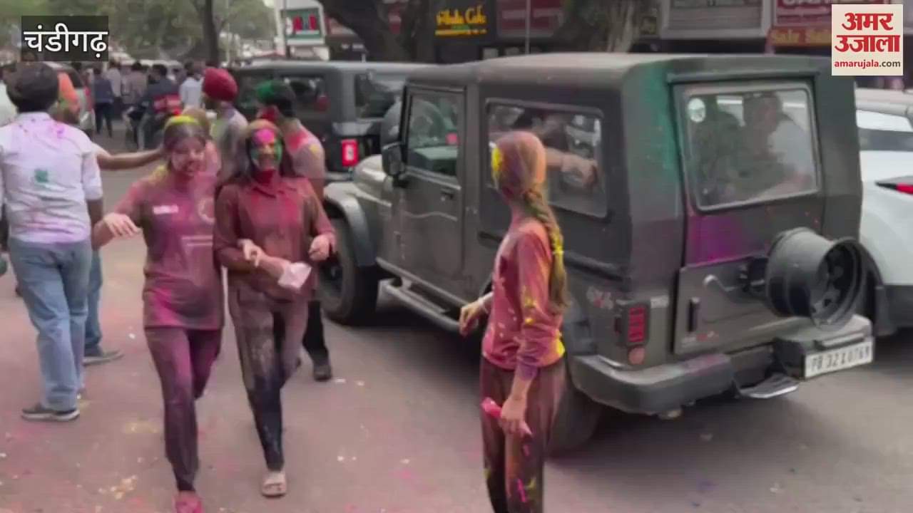 VIDEO : Holi celebration in Chandigarh