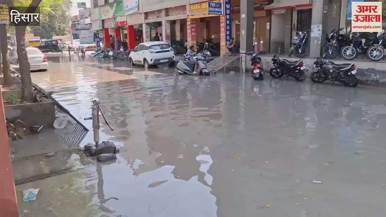 VIDEO : Dirty sewerage water filled in Asia's biggest auto market in Hisar
