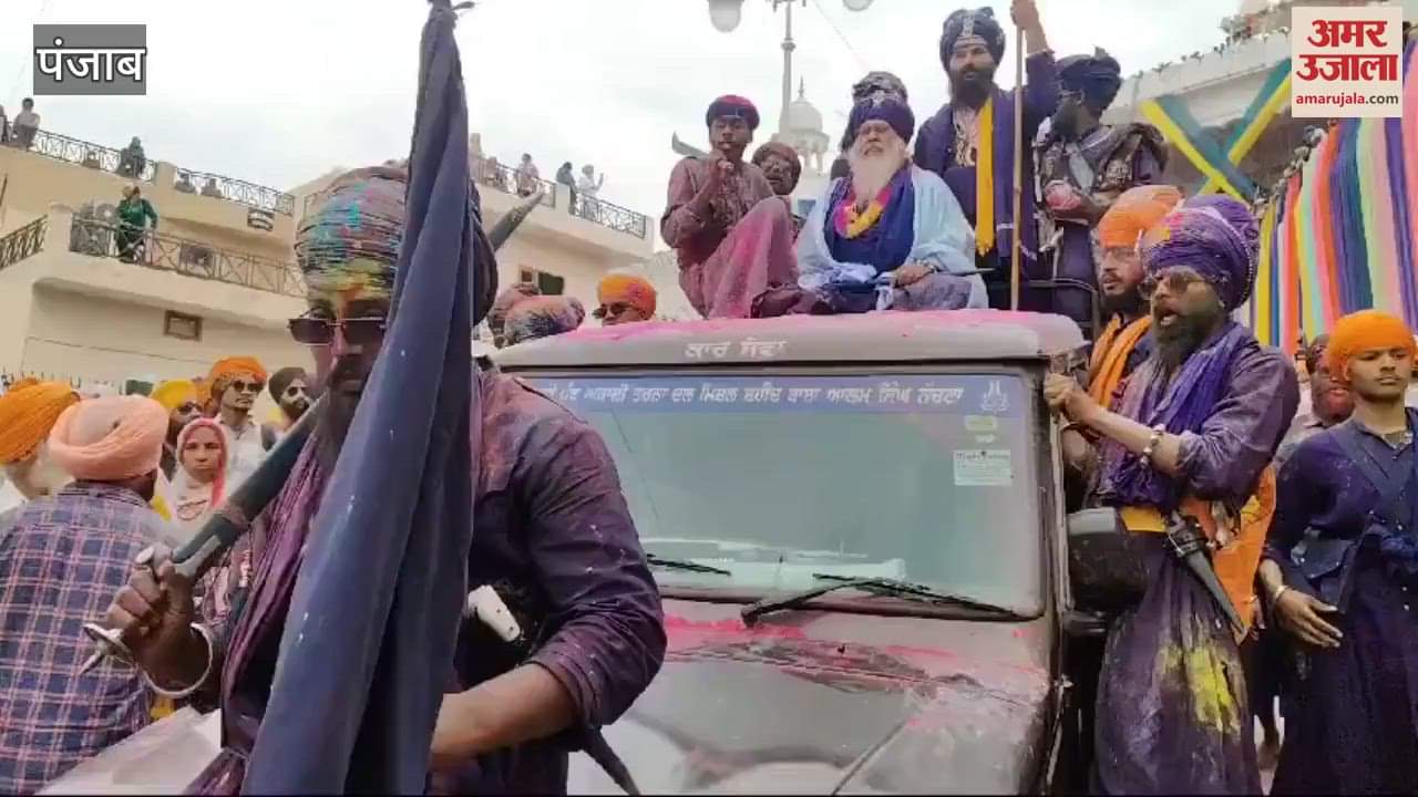 VIDEO : Nihang organizations took out Hola Mohalla in Sri Anandpur Sahib