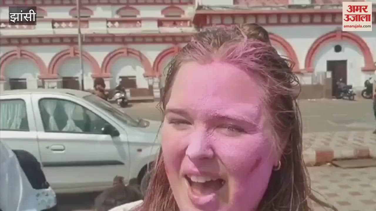 VIDEO : Foreigners painted in Indian colours, lots of gulaal on cheeks