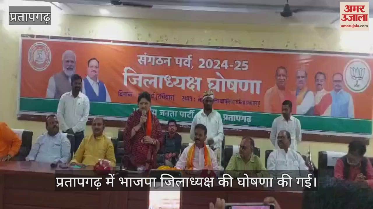 VIDEO : Pratapgarh BJP District President... Ashish got blessings for the second time