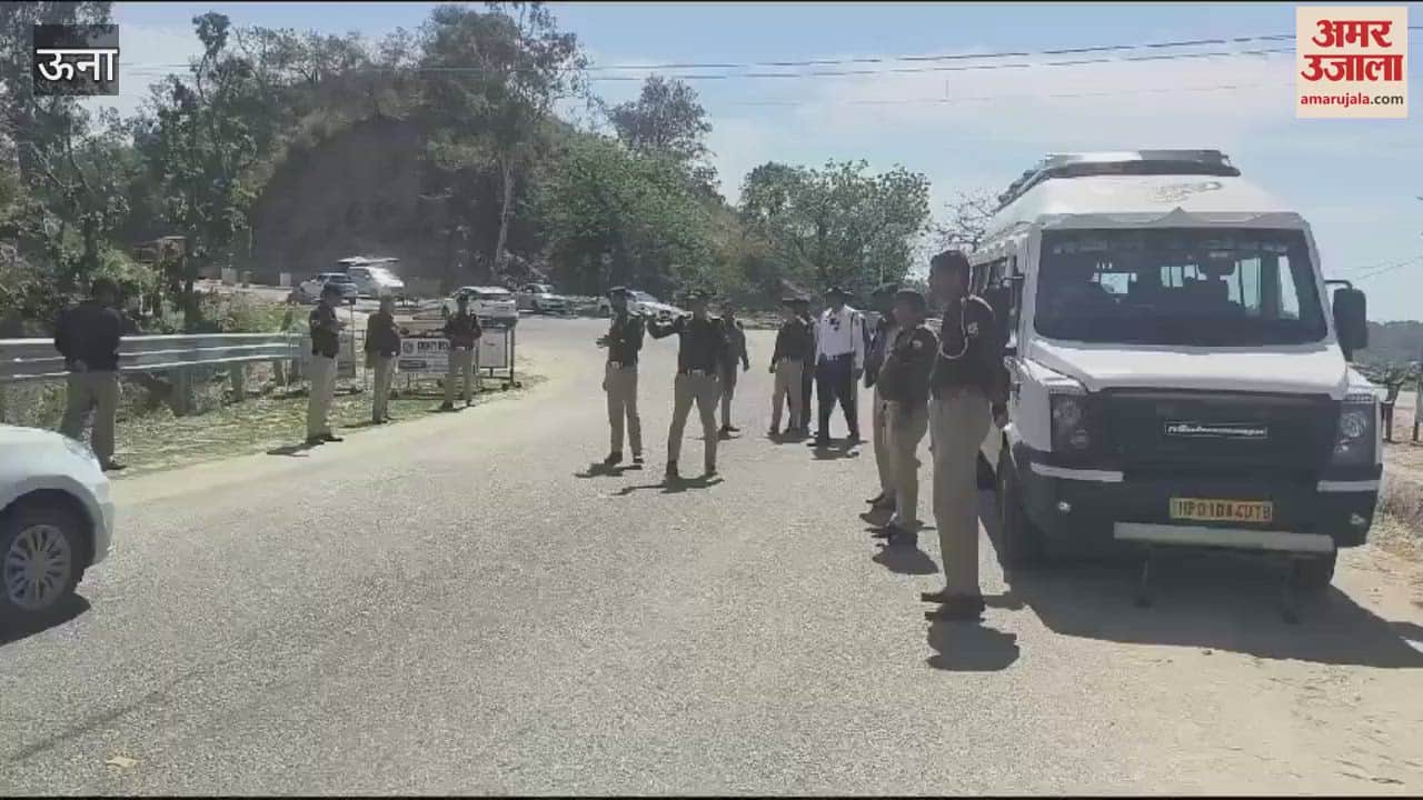 VIDEO : Police force deployed on Gagret Hoshiarpur border full preparation to deal with any disturbance