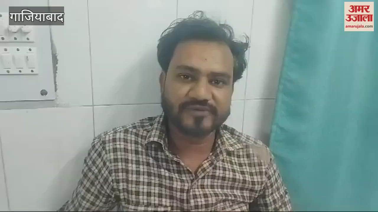 VIDEO : An uncontrolled roadways bus hit a bike rider in Ghaziabad