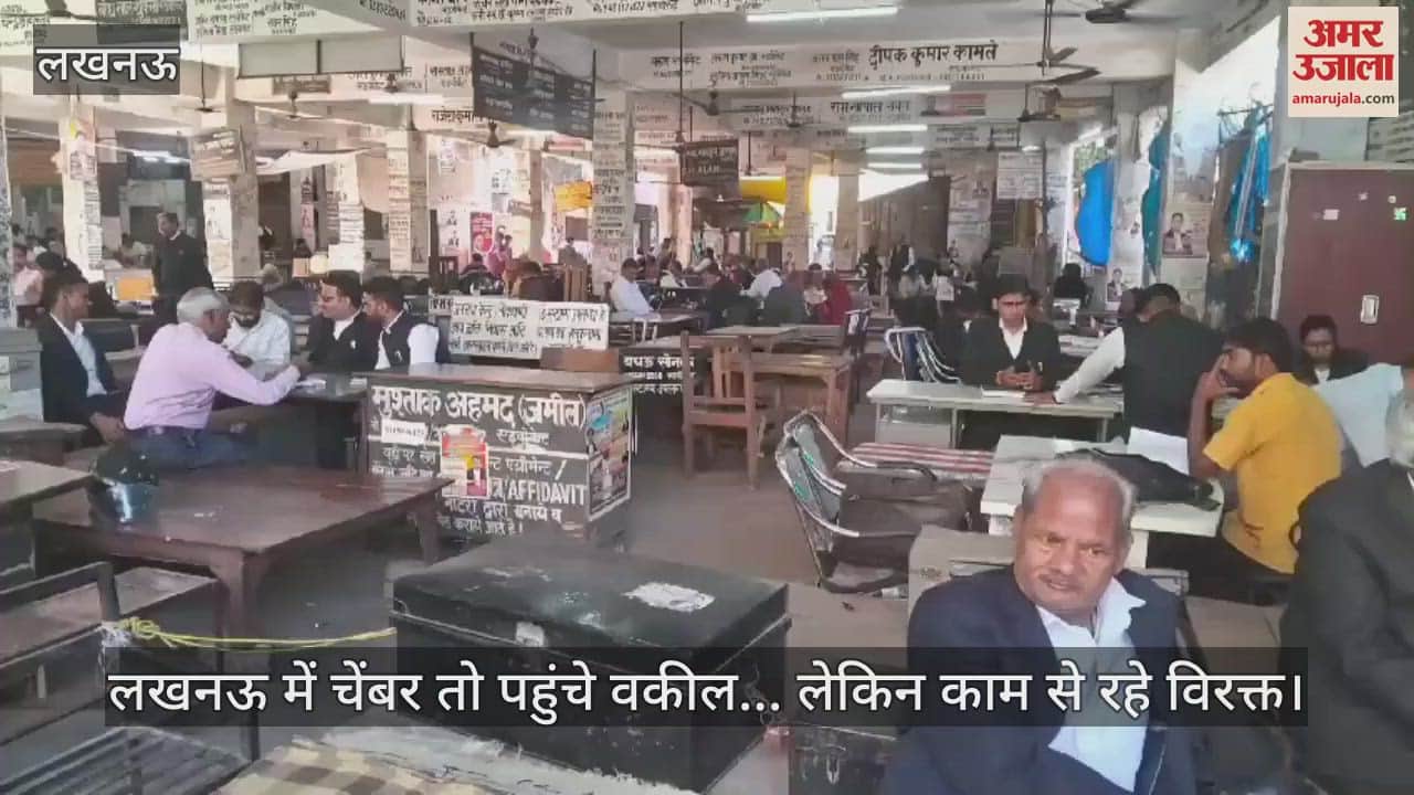 VIDEO : लखनऊ में चेंबर तो पहुंचे वकील... लेकिन काम से रहे विरक्त