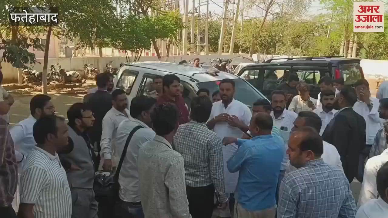 VIDEO : Fatehabad village Bhirdana's Sarpanch representative's challan was cut, he was beaten up when he told the police the rules