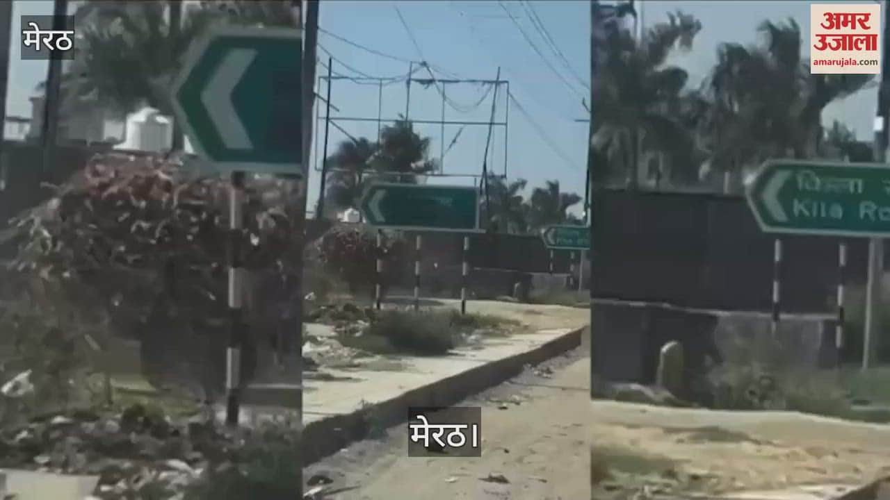 VIDEO : The board of Aurangabad village on NH-34 in Meerut was blackened
