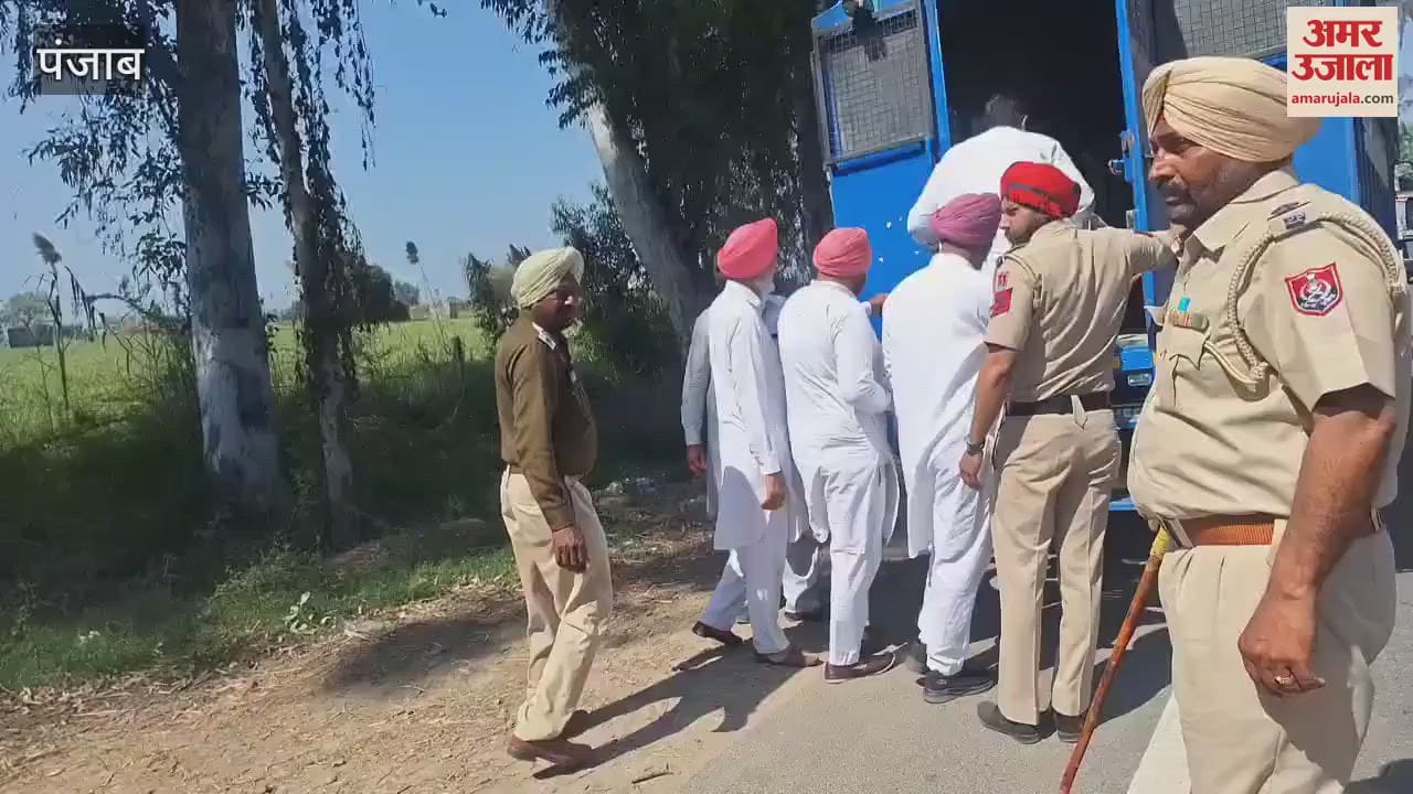 VIDEO : मुक्तसर में धरना देने जा रहे किसानों को पुलिस ने हिरासत में लिया