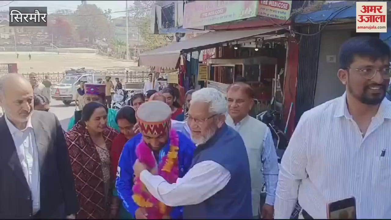 VIDEO : Hemchand who returned from Italy after winning a silver medal was given a grand welcome on reaching Nahan