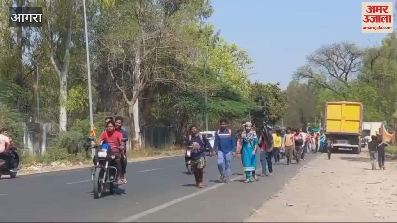 VIDEO : Kaila Devi Yatra on foot some have bundles on their heads, some carry bags on their backs