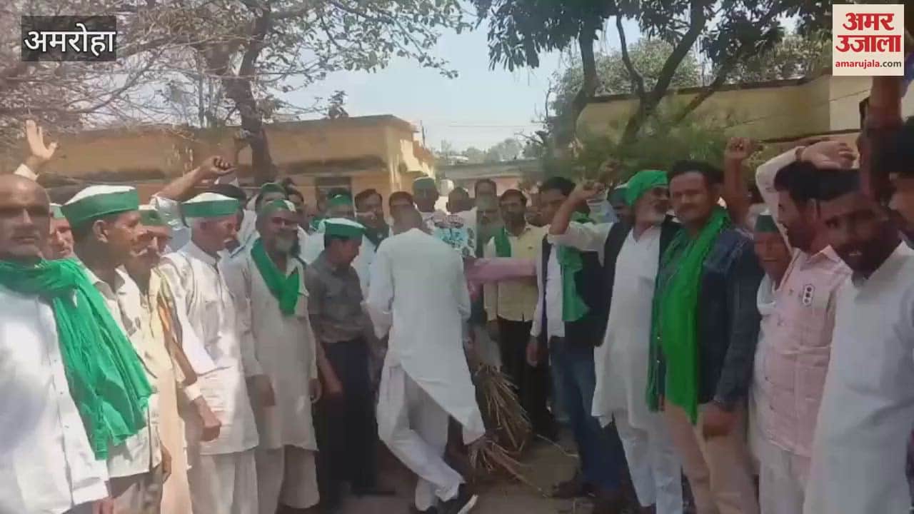 VIDEO : Farmers burnt the effigy of Punjab CM in Mandi Dhanora, blamed the government