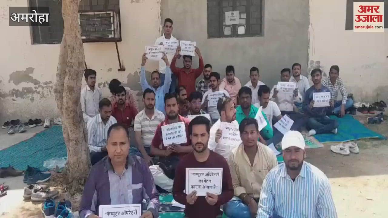 VIDEO : Outsourced workers of the electricity department raised the demand of not being removed, workers from Amroha and Bijnor sat on strike