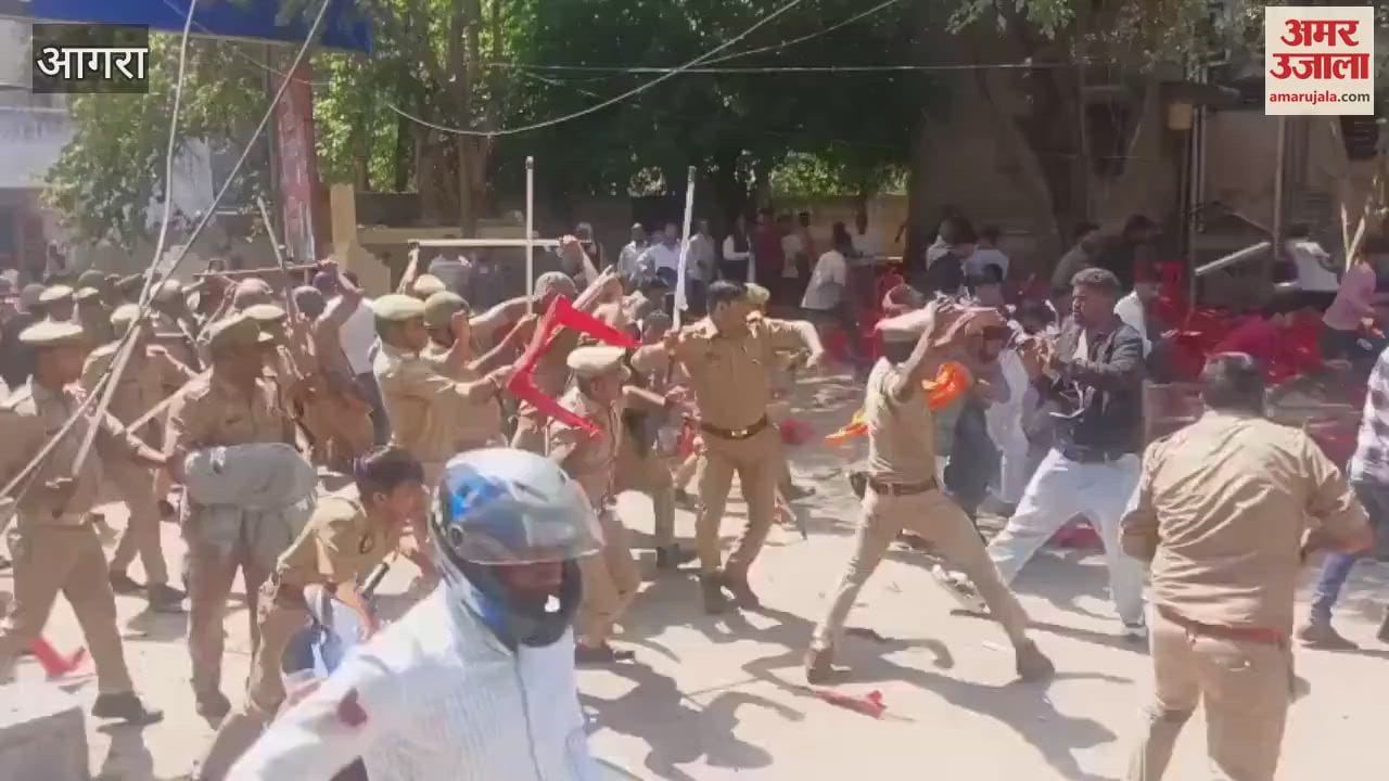 VIDEO : Karni Sena reached SP MP's residence, massive vandalism took place