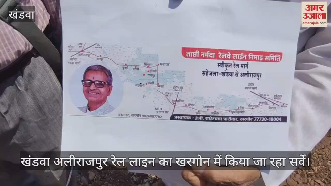 Survey of Khandwa Alirajpur railway line is being done in Khargone