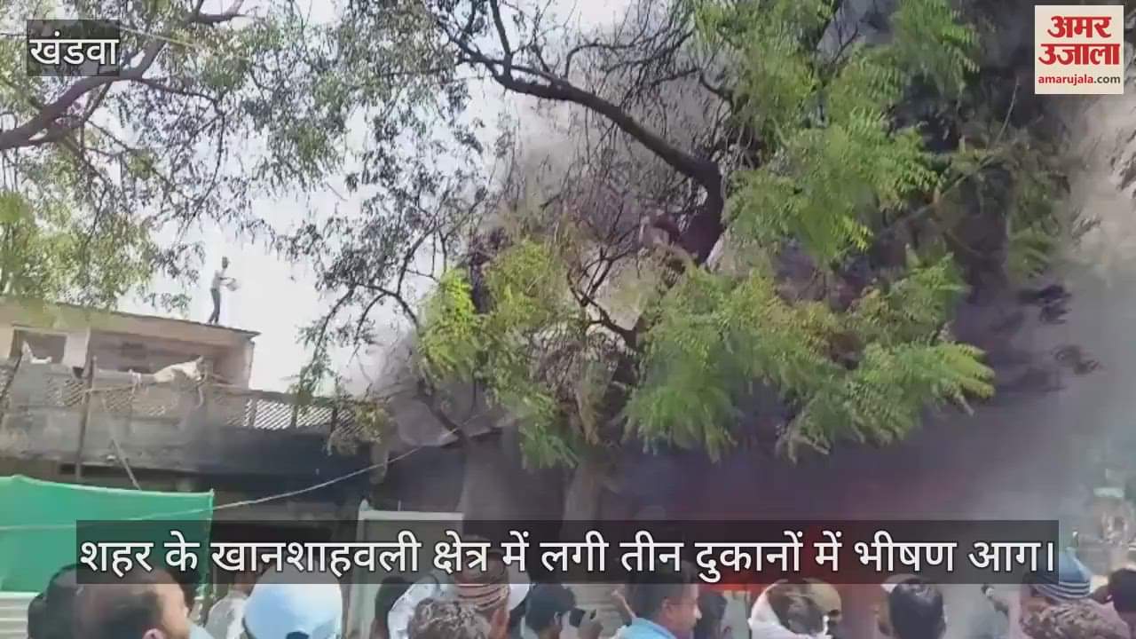 Khandwa News Paan and chicken shop burnt in flames of junk shop live chickens burnt to ashes