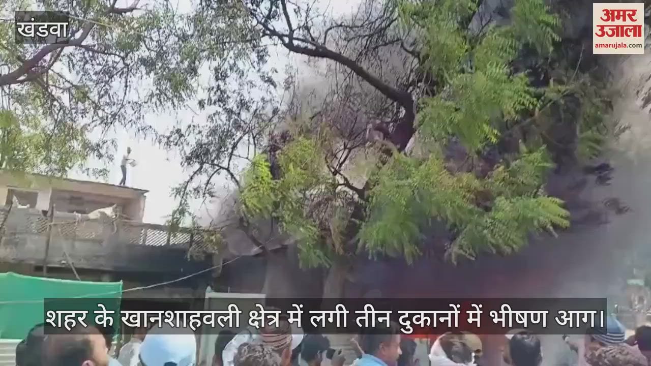 Khandwa News Paan and chicken shop burnt in flames of junk shop live chickens burnt to ashes
