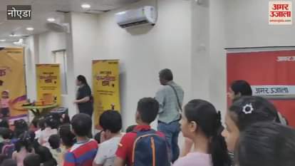 VIDEO : Children showed their talent by making drawings in Greater Noida