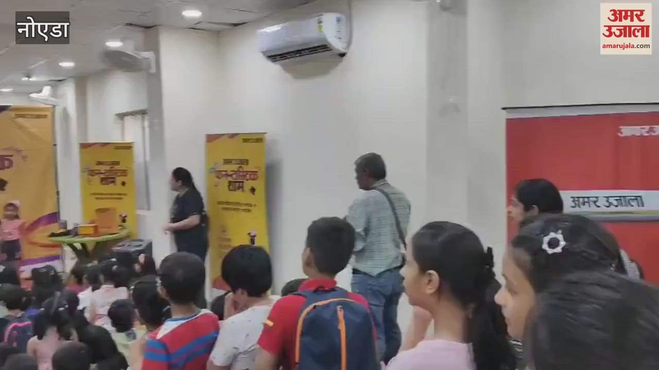 VIDEO : Children showed their talent by making drawings in Greater Noida