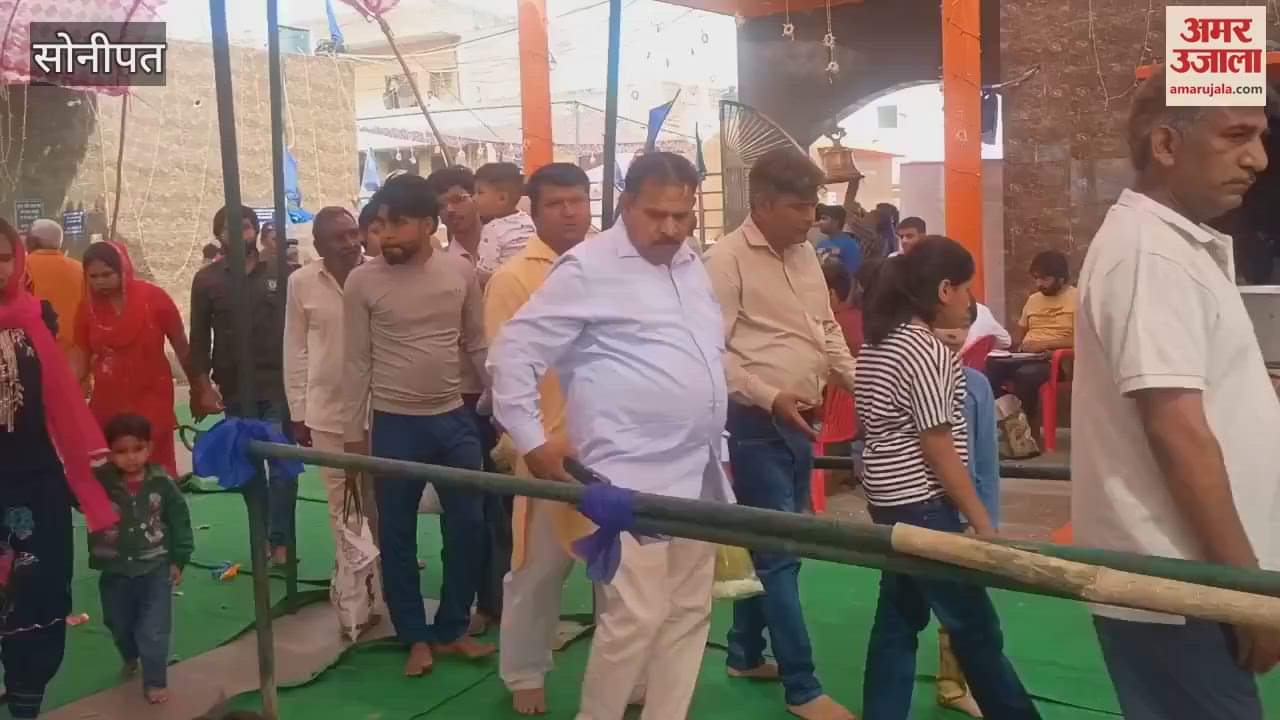 VIDEO : fair was organised at Dada Mohandas Dham in Lahrada, Sonipat, a huge crowd of devotees gathered