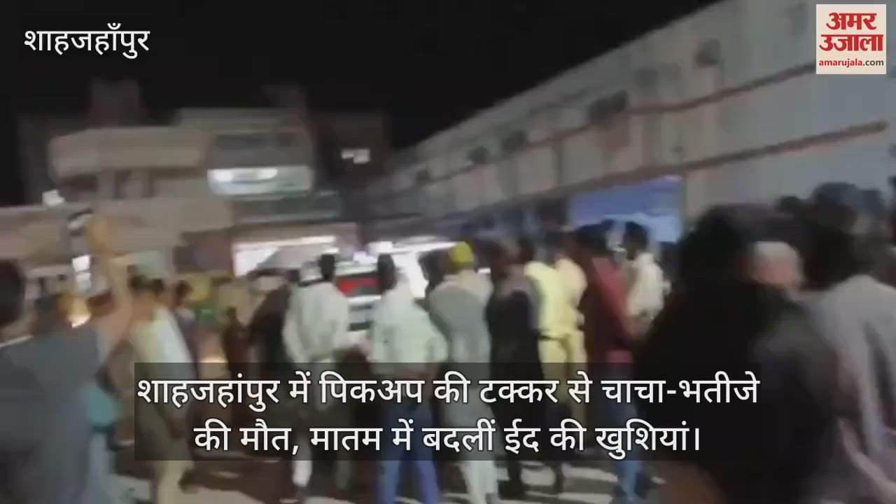 VIDEO : Uncle and nephew died in road accident in Shahjahanpur