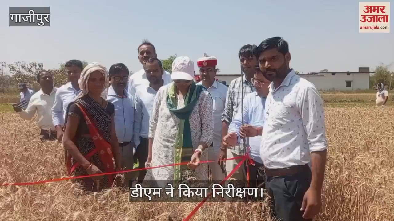 VIDEO : DM inspection in Ghazipur took stock of wheat crop cutting