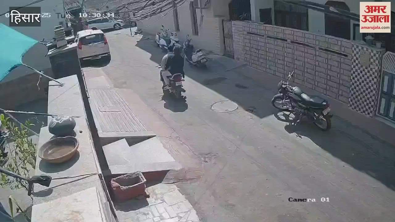 VIDEO : Rs 17.30 lakh stolen in broad daylight in Advocate Colony of Hisar, thief caught in CCTV