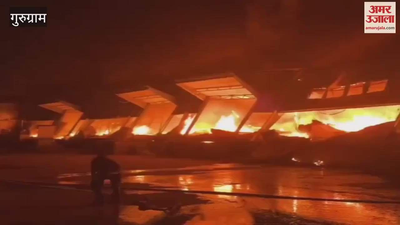VIDEO : Massive fire breaks out in Gurugram warehouse