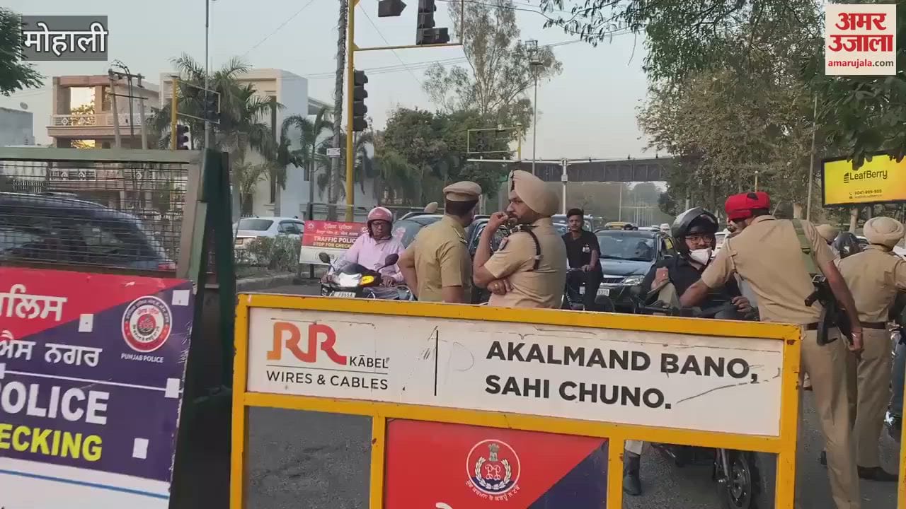 VIDEO : मोहाली में नाकाबंदी, एसएसपी दीपक पारिक ने खुद संभाला मोर्चा