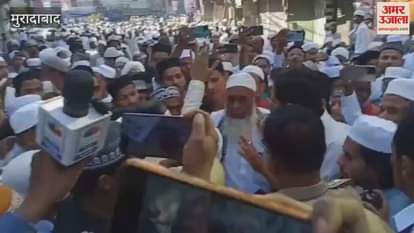VIDEO : Chaos during Eid prayers, worshippers got angry when they were stopped at the barrier, prayers were held in two shifts