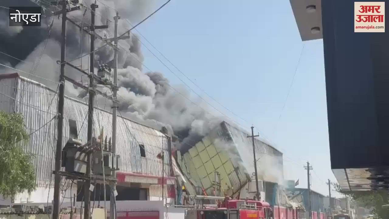 VIDEO : huge fire broke out in a company in Greater Noida
