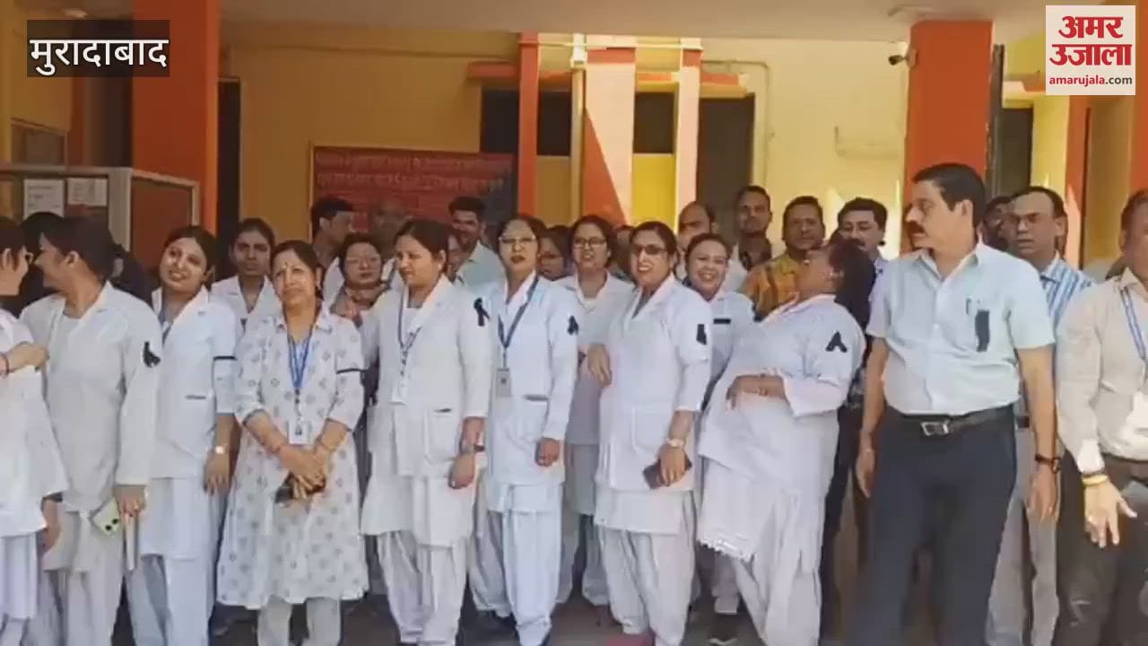 VIDEO : Employees protest against UPS in Moradabad, said- struggle will continue till old pension is restored
